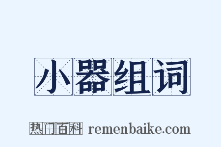 小器组词是什么意思的图片